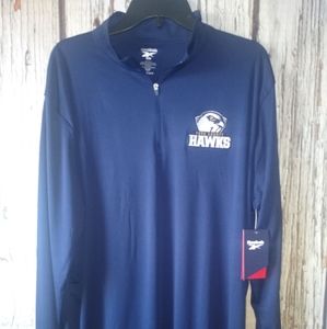York County Hawks NCAA L/S 1/4 Zip Shirt (XL)